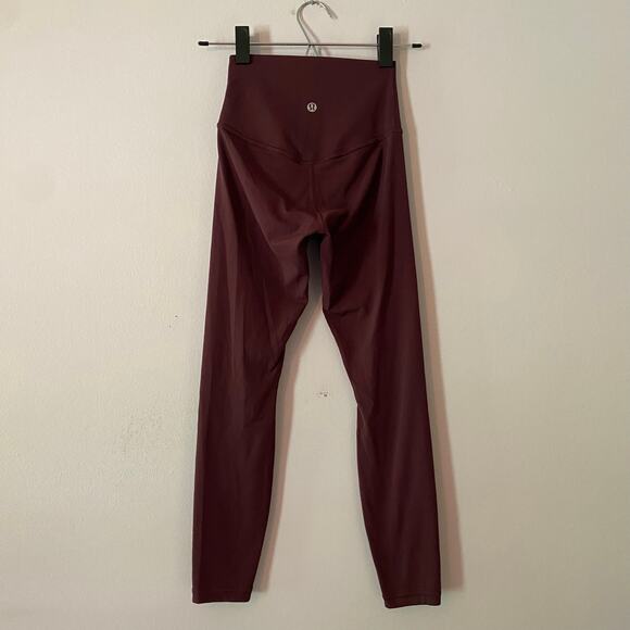 Lululemon Women's size 4 Plum Purple Wunder Under High Rise Tights Cropped Ankle - Picture 6 of 10